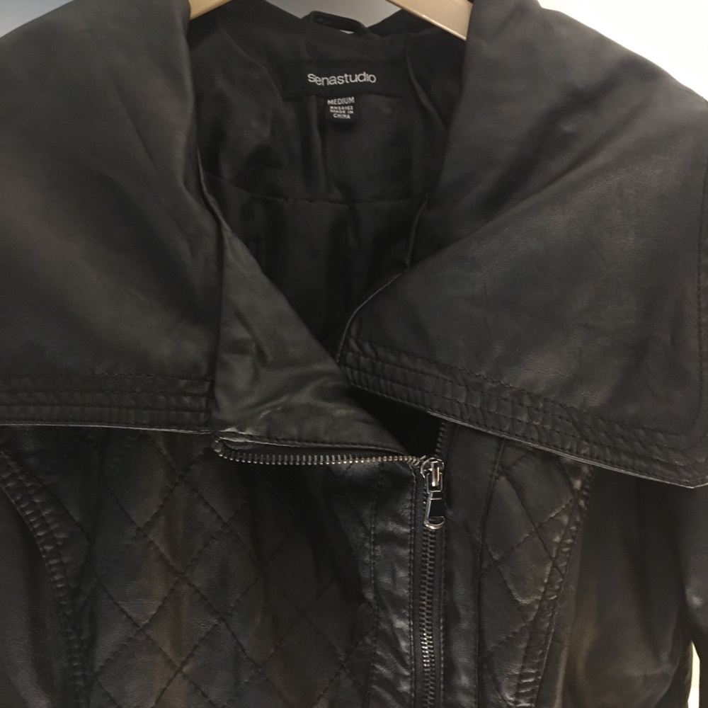 Faux leather Moto Jacket - Picture 2 of 7